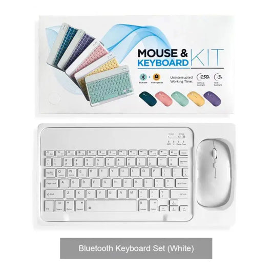 10 inch Bluetooth Keyboard Mouse Set Rechargeable Wireless Keyboard Mouse Combos Ultra-Thin Mini Keyboard And Mouse