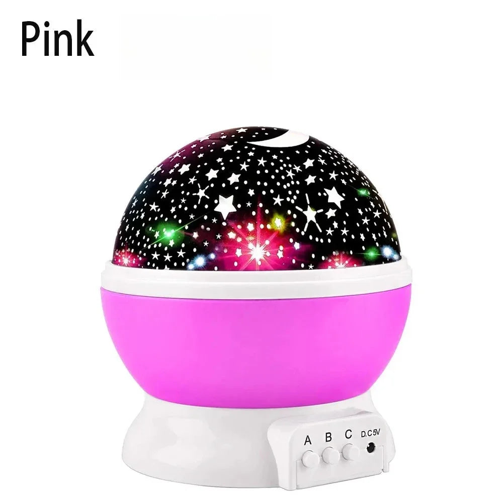 Starry Sky Projector Night Light LED Lamp Decor Rotating Starry Nursery Moon Galaxy Projector table lamp for Kids Bedroom Decor