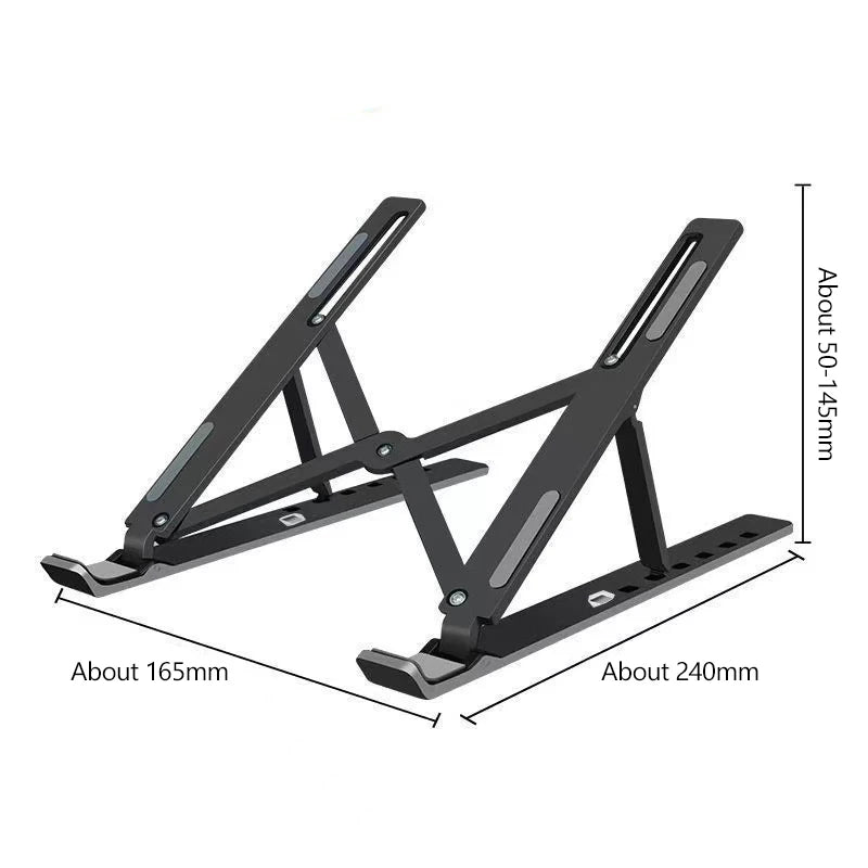 8 Gear Foldable Laptop Stand Holder Portable Notebook Support Base Adjustable Riser Cooling Bracket Laptop Cooler Accessories