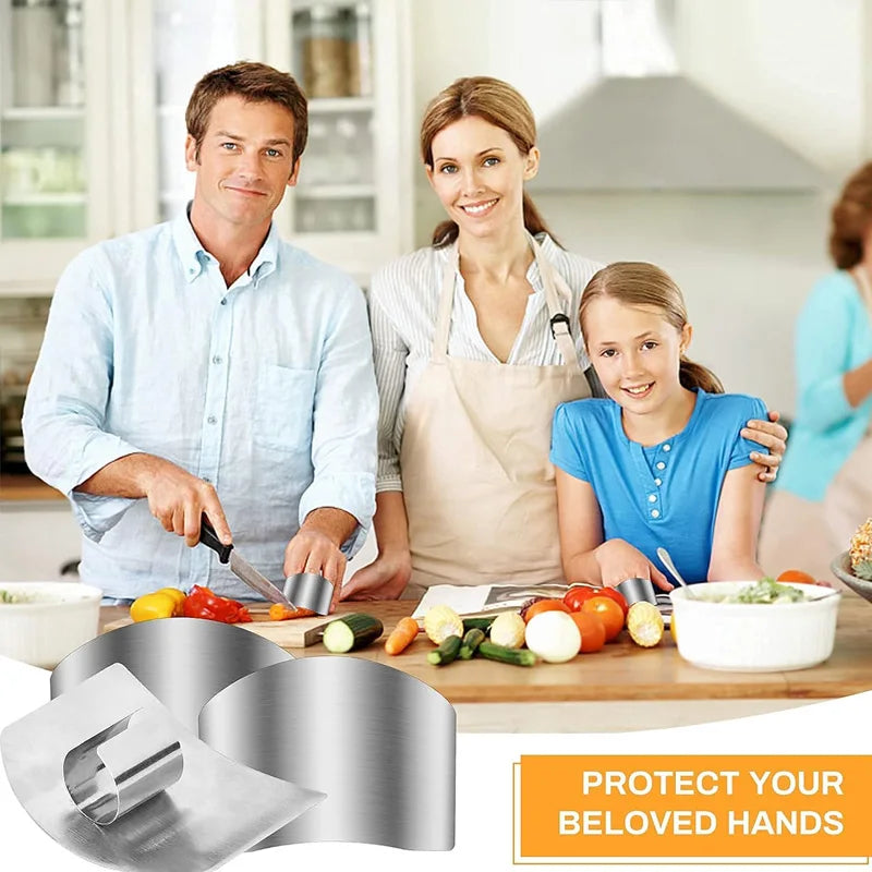 Food Grade Stainless Steel Finger Guard - Kitchen Slicing Safety Protector for Vegetable Cutting, Anti-Cut Glove Alternative