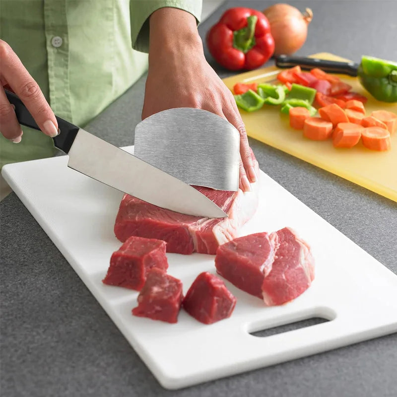 Food Grade Stainless Steel Finger Guard - Kitchen Slicing Safety Protector for Vegetable Cutting, Anti-Cut Glove Alternative