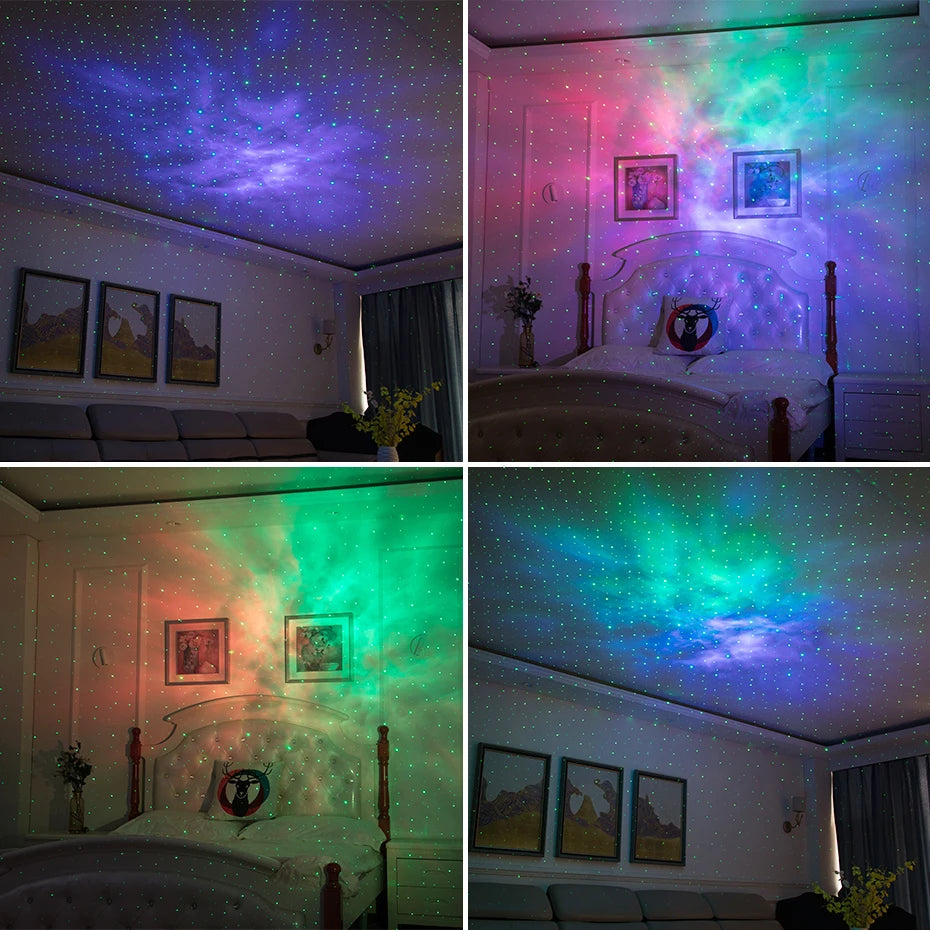 ALIEN Astronaut USB Starry Sky Laser Projector LED Galaxy Lamp for Party Dance Children Bedroom Night Decorative Effect Lights