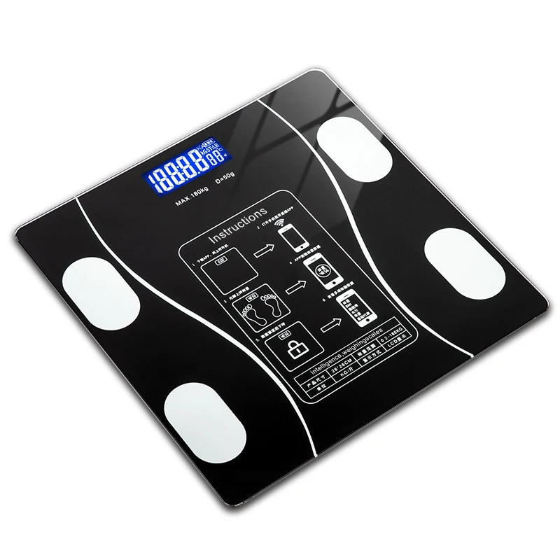 Body Fat Scale Smart Wireless Digital Bathroom Weight Scale Body Composition Analyzer With Smartphone App Bluetooth GUANYAO
