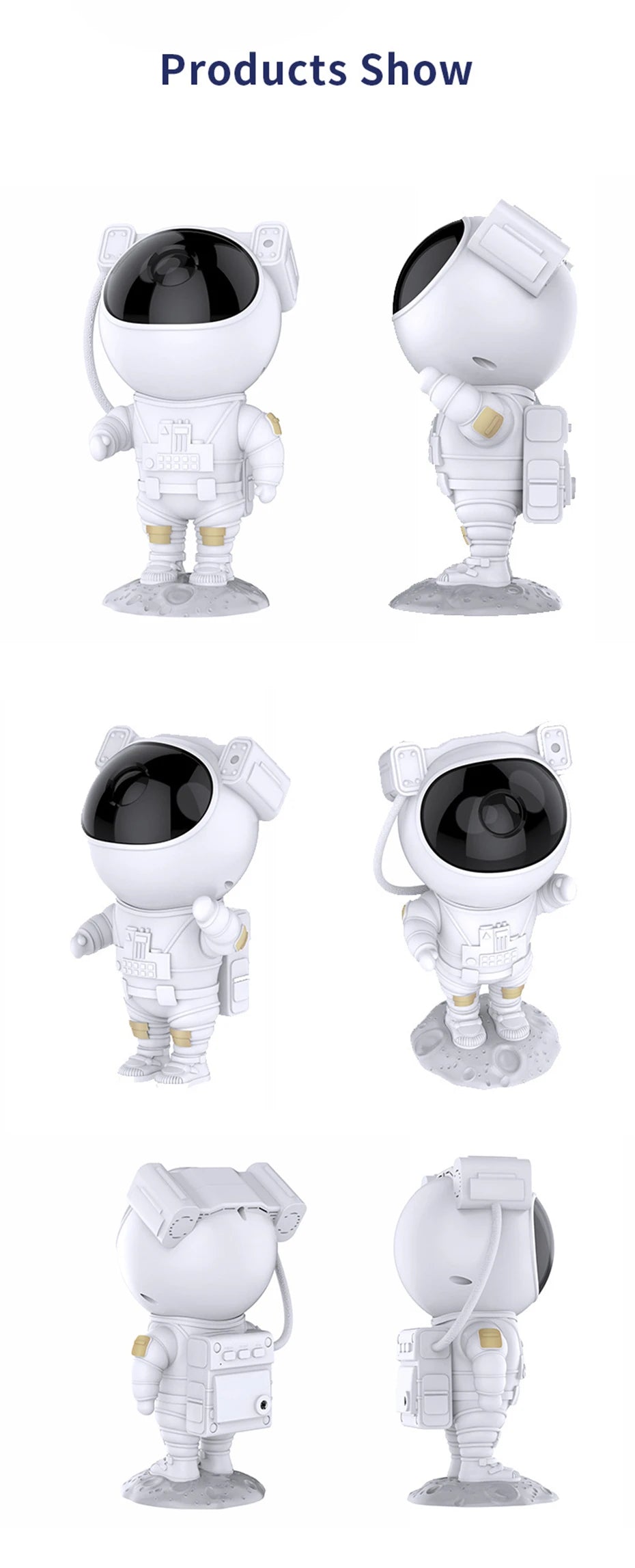 ALIEN Astronaut USB Starry Sky Laser Projector LED Galaxy Lamp for Party Dance Children Bedroom Night Decorative Effect Lights