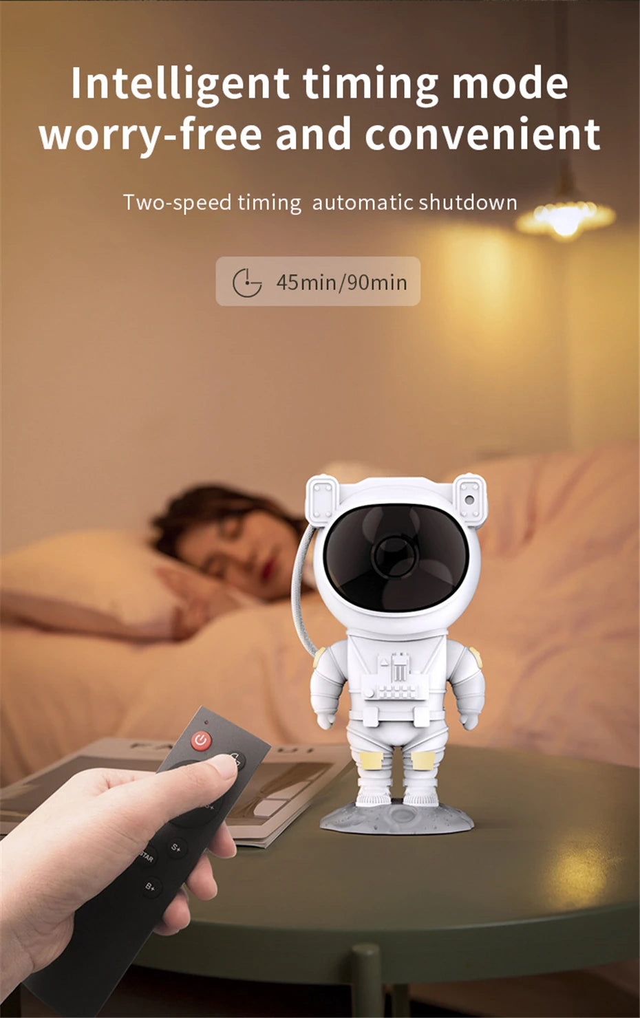 ALIEN Astronaut USB Starry Sky Laser Projector LED Galaxy Lamp for Party Dance Children Bedroom Night Decorative Effect Lights