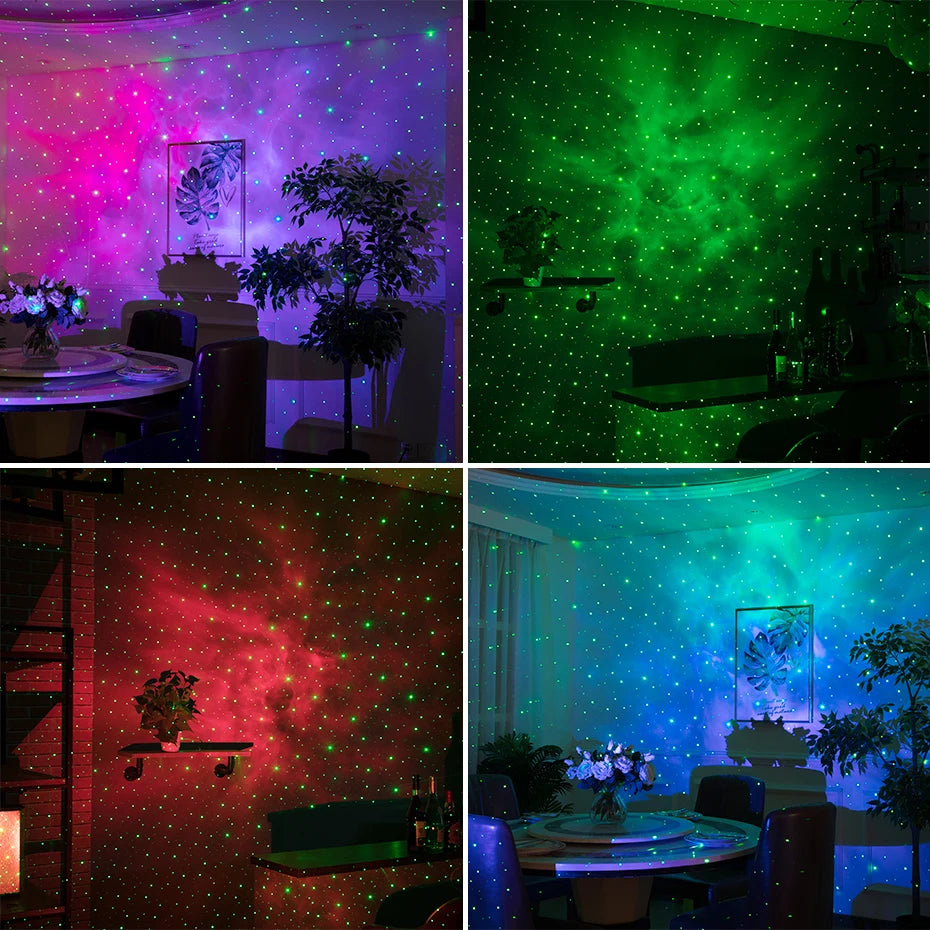 ALIEN Astronaut USB Starry Sky Laser Projector LED Galaxy Lamp for Party Dance Children Bedroom Night Decorative Effect Lights