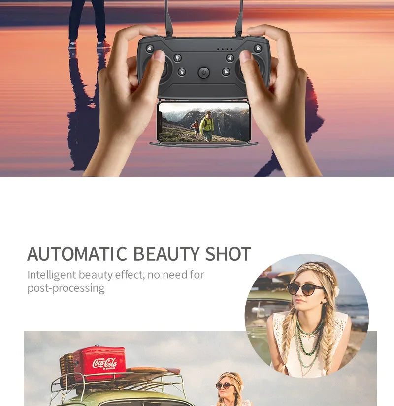 E88 Pro WiFi FPV Drone 4K HD Camera Height Hold Foldable Quadcopter Ideal Gift for Beginners