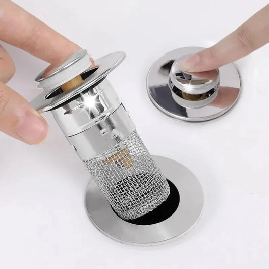 1-3pcs Stainless Steel Floor Drain Filter Deodorizing Bouncing Core Hair Catcher Shower Sink Strainer Insect Prevention Tools