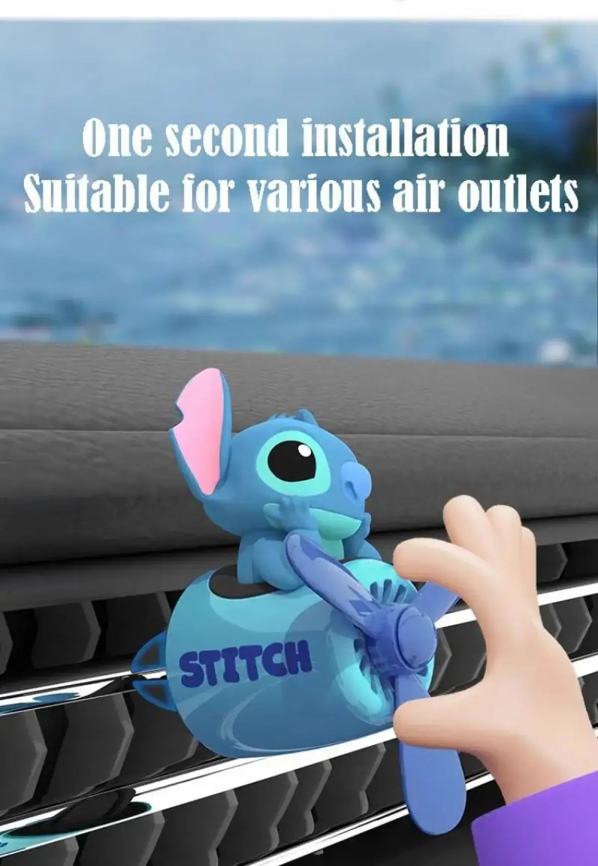 Stitch Car Air Freshener Cute Airplane Vent Clip Perfume Decor Lilo and Stitch Anime Car Accessories Gift for Kids