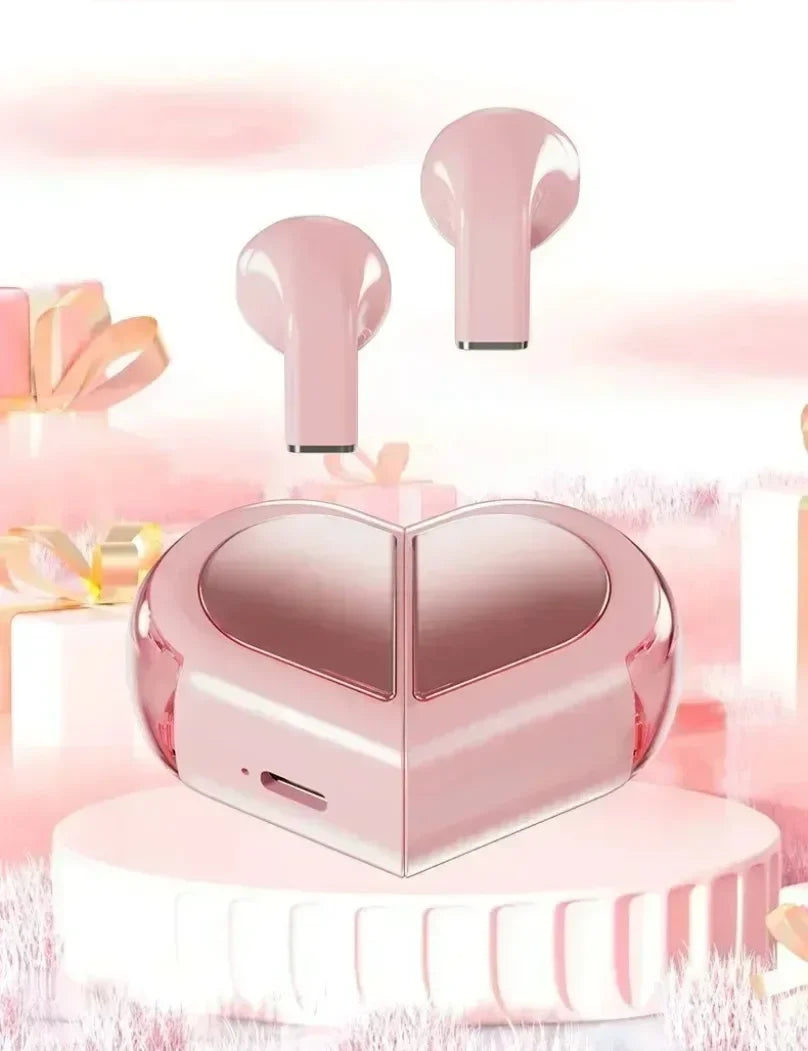 2025 Rotatable Love Heart Shaped Charging Case Low Latency Headphones NEW K520 Wireless Stereo Earbuds EarphoneFor Phone Tablet