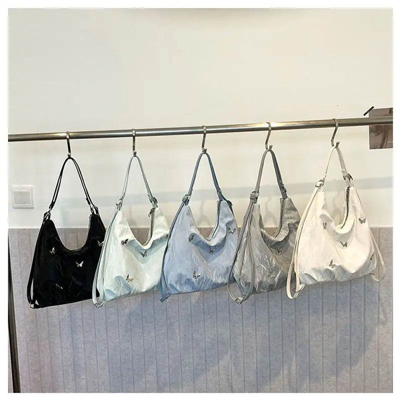 Fashion Handbag Multi-purpose Tote Bag Leisure Soft Leather Large Capacity Butterfly Decoration Shoulder Bags for Women