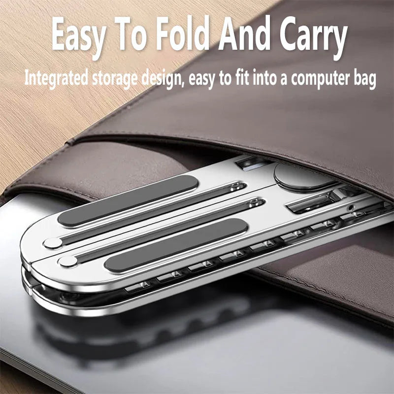 NEW Aluminum alloy laptop stand, folding and lifting vertical base, height increasing computer cooling, tablet stand