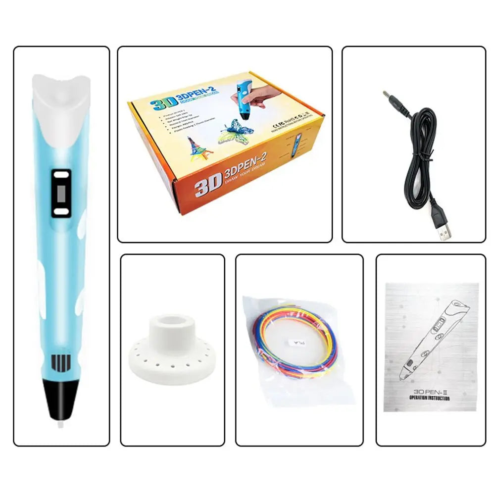Favors DIY Gifts Christmas Birthdy Gift Drawing Supplies 3D Printing Pen 3D Pens Arts Printer PLA Filament