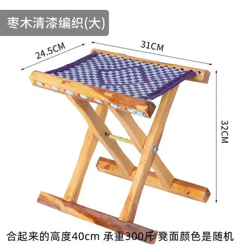 Folding Wood Step Stool Small Shoe Outdoor Space Saving Foot Stool Modern Camping Fishing Ergonomic Tabouret Patio Furniture