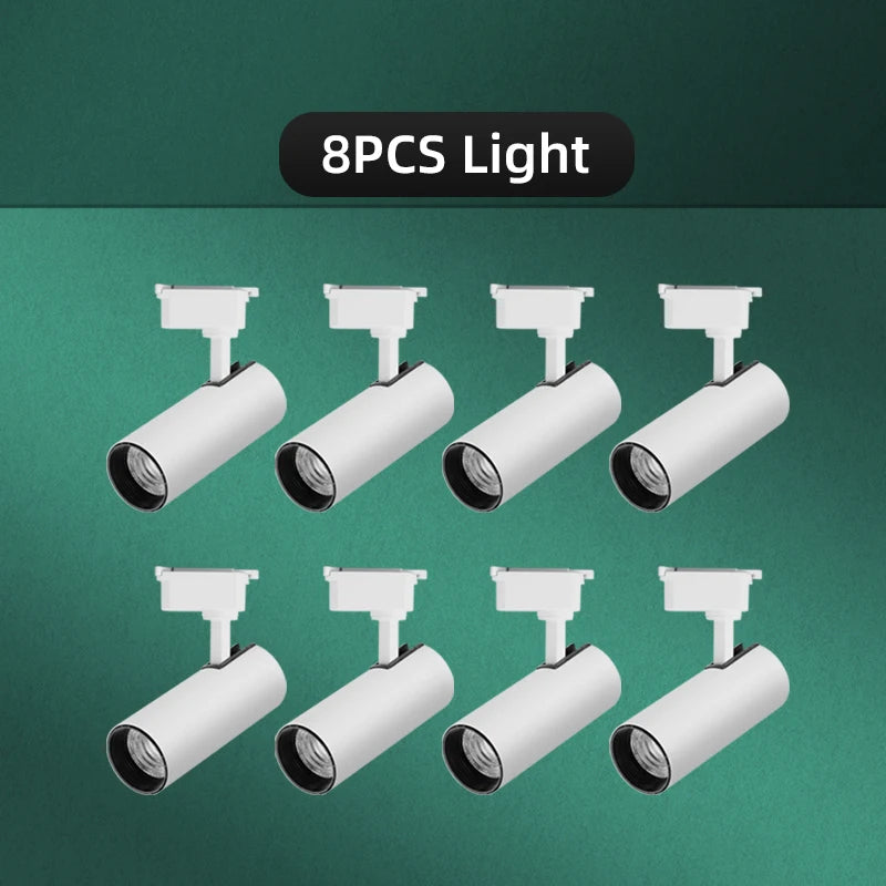 LED Track Light Set 30W Track Lamp 180-265V COB Spotlights Rail Lighting Fixture for Home Lighting Living Room Track Lighting