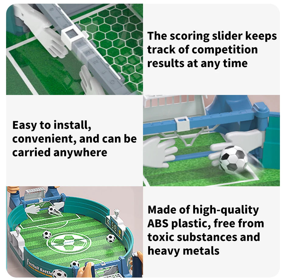 Children's Table Football Games Two-Player Footballs Soccer Board Game Ejection Parent-Child Funny Interactive Educational Toy