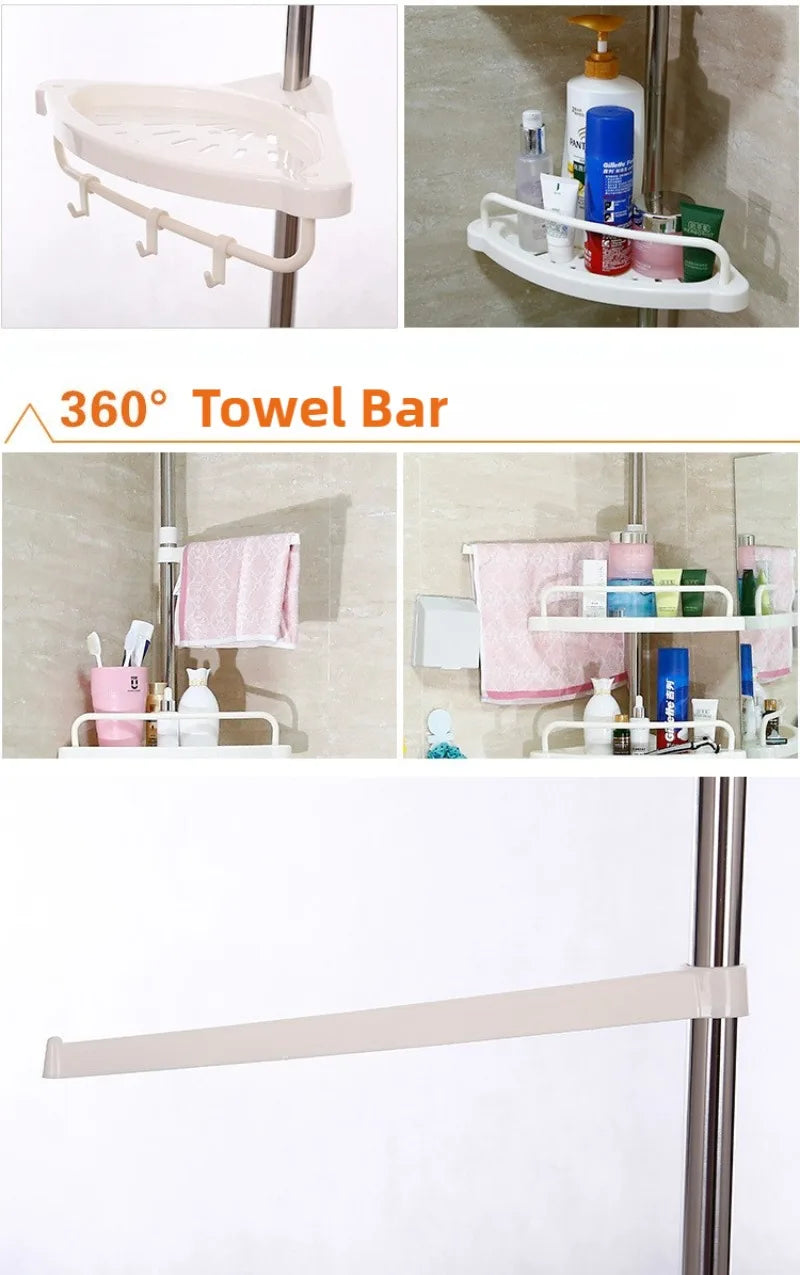 Retractable Corner Shelf Bathroom Angle Rack Stainless Steel Storage Shelves Aesthetic Organizers Racks Organizer Furniture