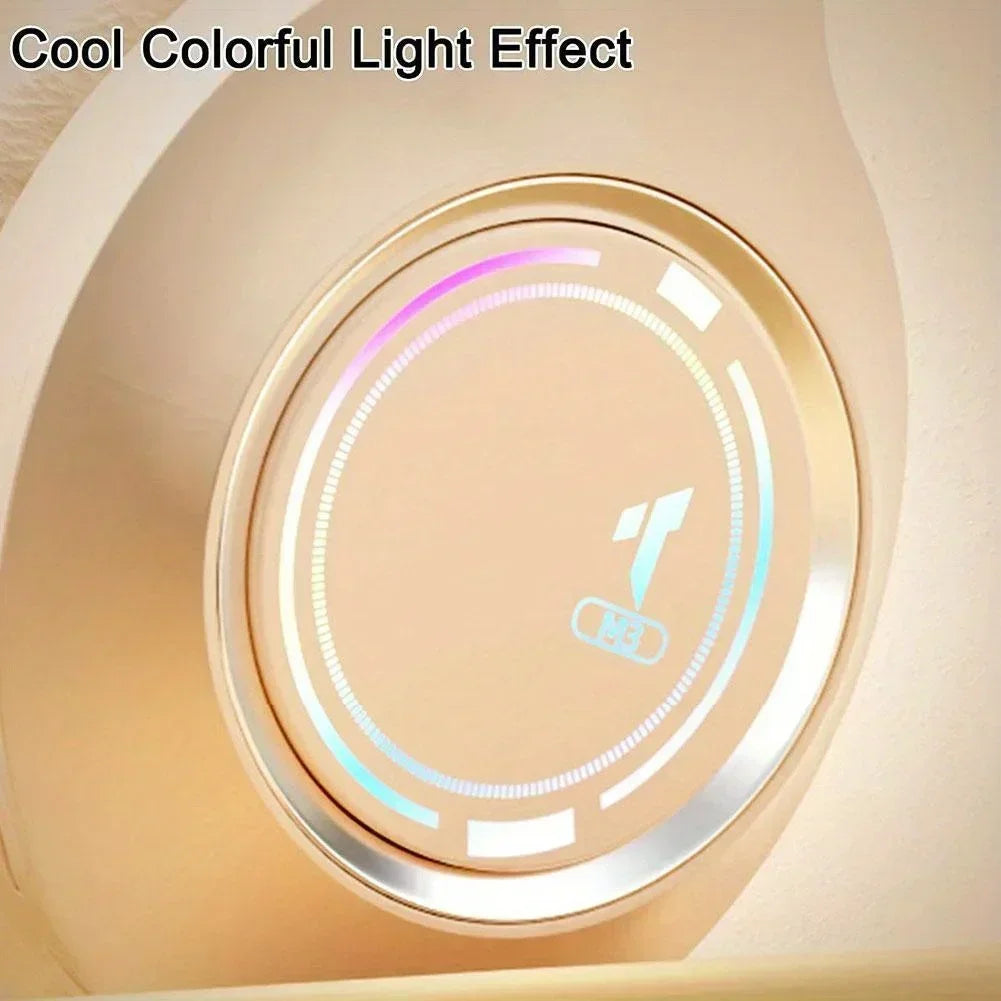 M3 Light-emitting Bluetooth Headset Folding Led Card Wireless Headset Type-C Charging Multi-scene Use Game Office