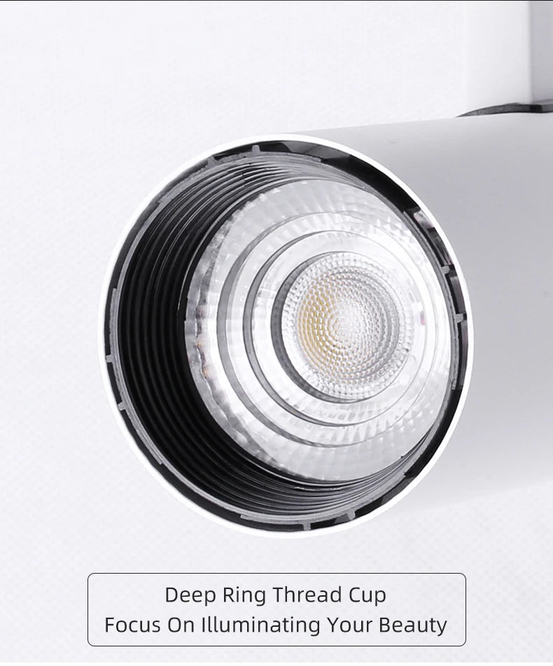 LED Track Light Set 30W Track Lamp 180-265V COB Spotlights Rail Lighting Fixture for Home Lighting Living Room Track Lighting