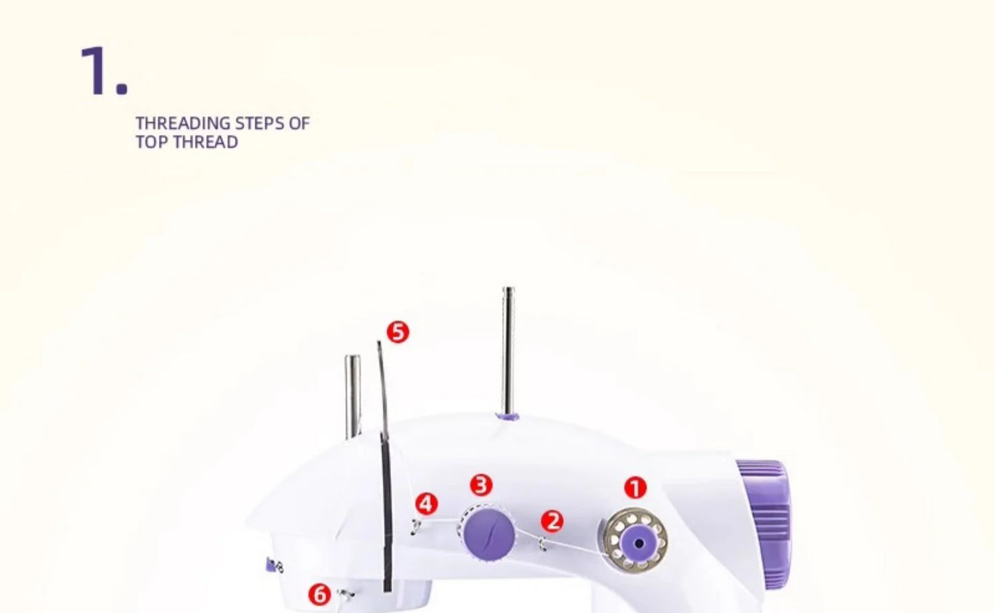 Mini Sewing Machine with Extension Station Table for Beginners, Home Double Speed Foot Pedal Straight Sewing Tool, Gift for Kids