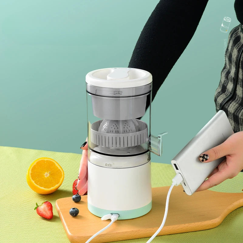 Electric juicer USB rechargeable citrus lemon juicer wireless fruit blender automatic fresh juicer