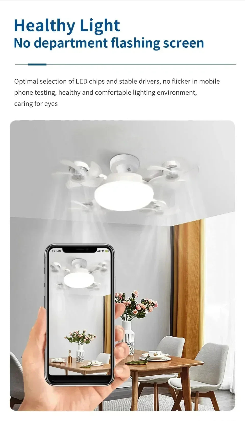Drone E27 Ceiling Lamp With Remote Control Electric Fan Light Home Decor Bedroom Children's Study Dining Living Room Fan Lights
