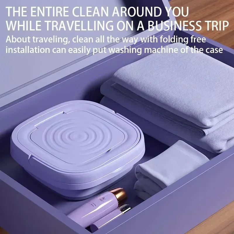 Portable Small Foldable Washing Machine with Spin Dryer For Socks Underwear Panties Washer Household Mini Washing Machine
