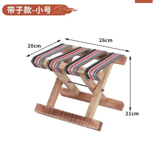 Folding Wood Step Stool Small Shoe Outdoor Space Saving Foot Stool Modern Camping Fishing Ergonomic Tabouret Patio Furniture