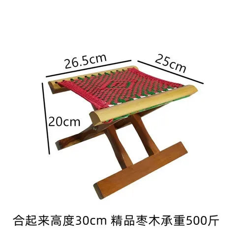 Folding Wood Step Stool Small Shoe Outdoor Space Saving Foot Stool Modern Camping Fishing Ergonomic Tabouret Patio Furniture