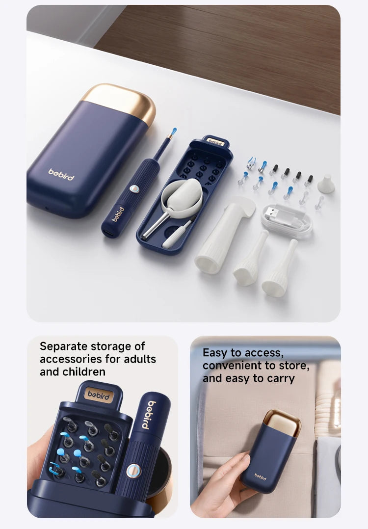 Original Bebird EarSight Plus I35R-R37R-D39R Compact All-in-1 Visual Ear Wax Remover Portable Ear Cleaner Oral Otoscope Camera