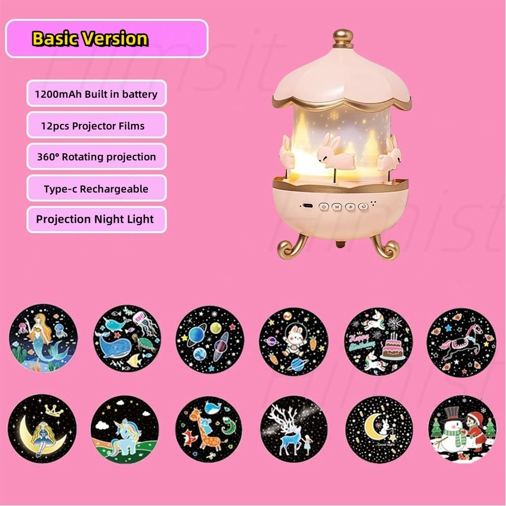Star Projector for Kids 12 Films Star Lights for Ceiling Projector Baby Night Lamp with  Exquisite Gifts