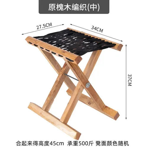 Folding Wood Step Stool Small Shoe Outdoor Space Saving Foot Stool Modern Camping Fishing Ergonomic Tabouret Patio Furniture