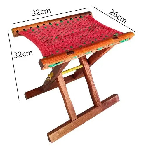 Folding Wood Step Stool Small Shoe Outdoor Space Saving Foot Stool Modern Camping Fishing Ergonomic Tabouret Patio Furniture