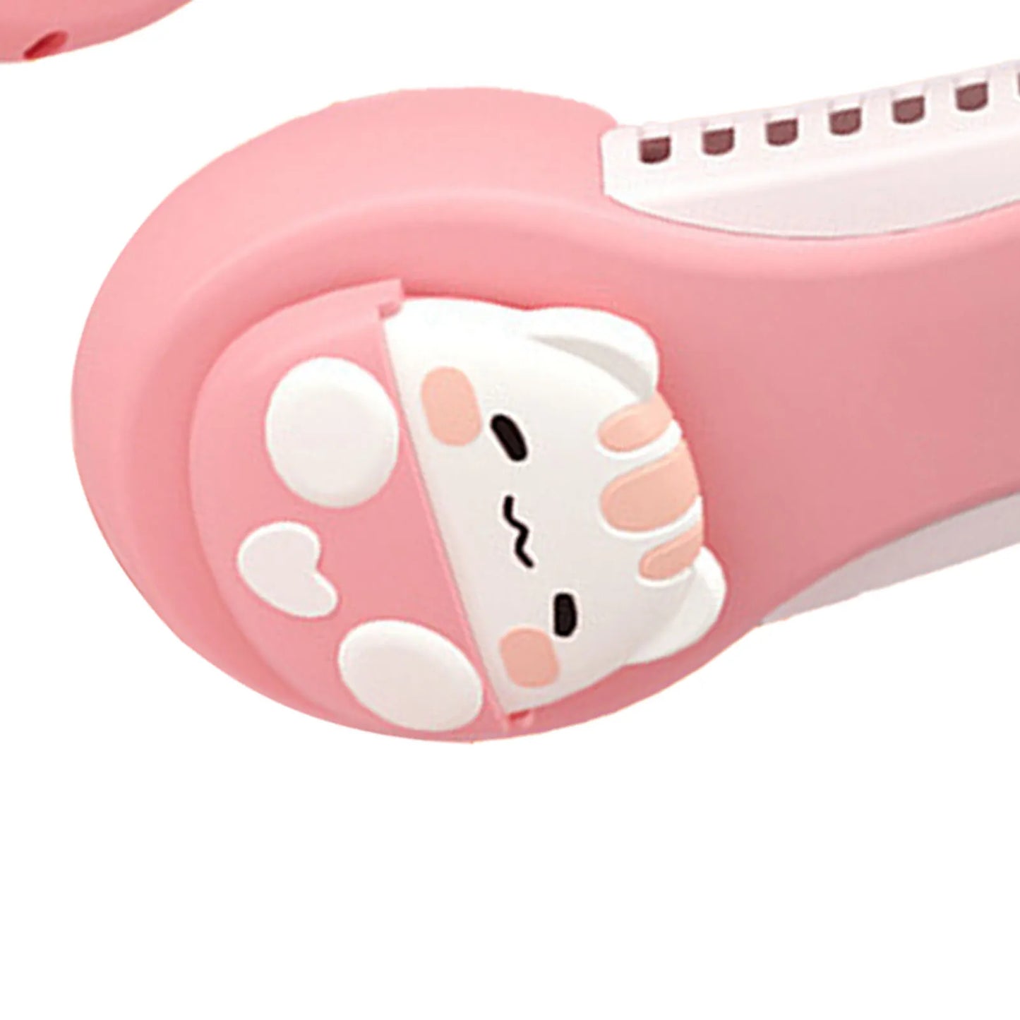 Neck Fan Cartoon Cooling Fan Portable USB Rechargeable Quiet Operation Anti Twist AC Fan with Built in Battery for Kids Adults O