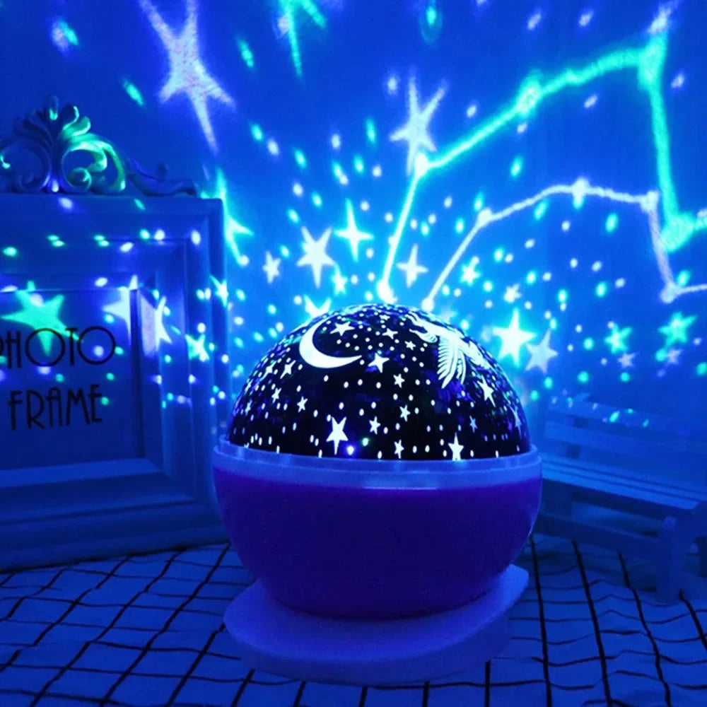 Starry Sky Projector Night Light LED Lamp Decor Rotating Starry Nursery Moon Galaxy Projector table lamp for Kids Bedroom Decor