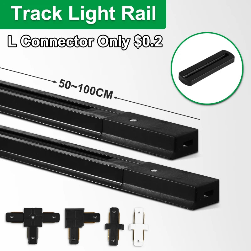 LED Track Light Set 30W Track Lamp 180-265V COB Spotlights Rail Lighting Fixture for Home Lighting Living Room Track Lighting