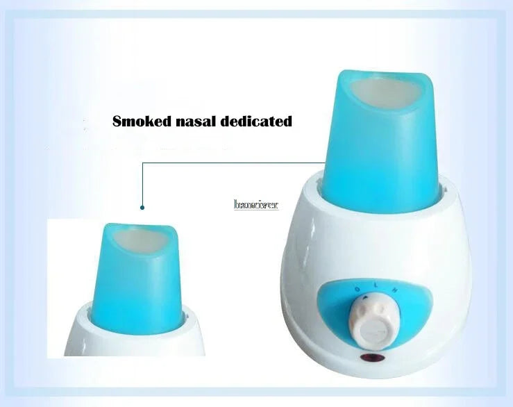 Hot fumigation of nasal organs with herbal spray for face fumigation therapy