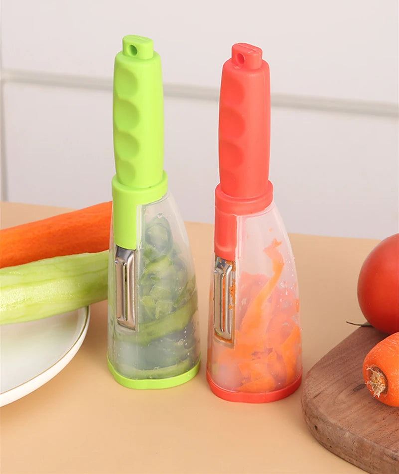 Multifunctional Storage Type Peeling Knife Peeling Knife With Storage Tube Peeler Peeling Apple Supplies Household Peeling Knife