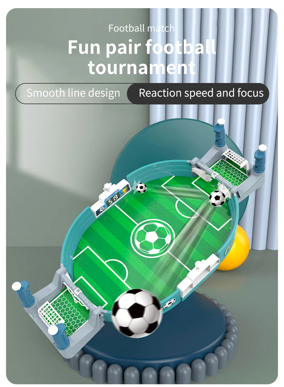 Children's Table Football Games Two-Player Footballs Soccer Board Game Ejection Parent-Child Funny Interactive Educational Toy