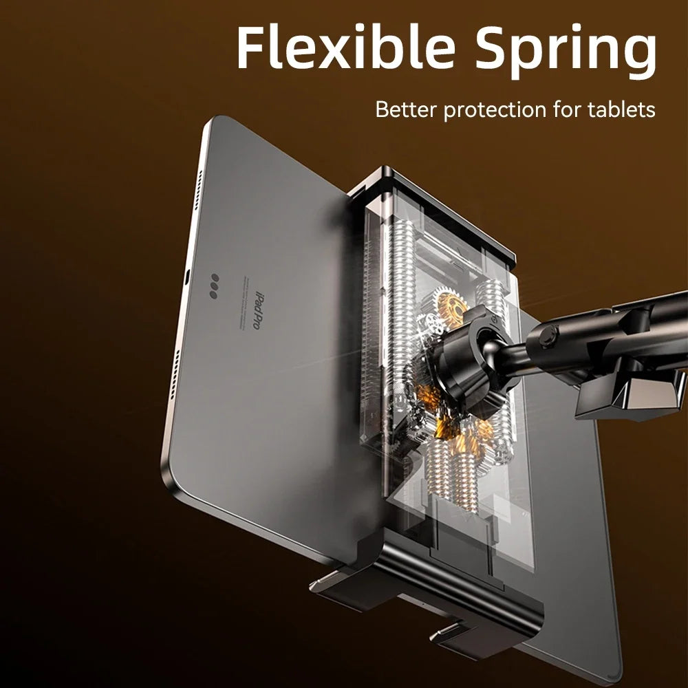 For iPad Air 11 M2 2024 Stands Tablet Holder Desk Stand with 360° Adjustable Foldable Metal Arm Bracket for Phone Tablets