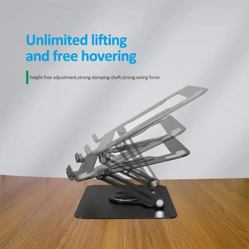 G8DB 360° Rotating Laptop Stand, Notebook Holder Height Adjustable Carbon Steel