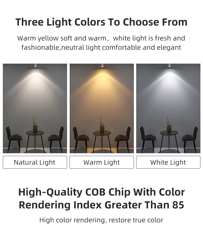 LED Track Light Set 30W Track Lamp 180-265V COB Spotlights Rail Lighting Fixture for Home Lighting Living Room Track Lighting
