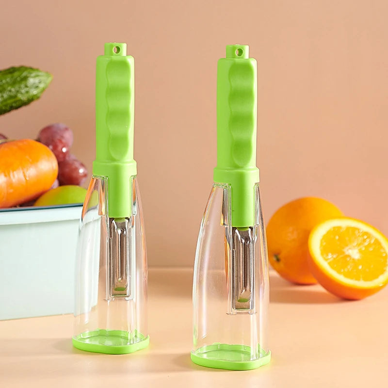Multifunctional Storage Type Peeling Knife Peeling Knife With Storage Tube Peeler Peeling Apple Supplies Household Peeling Knife