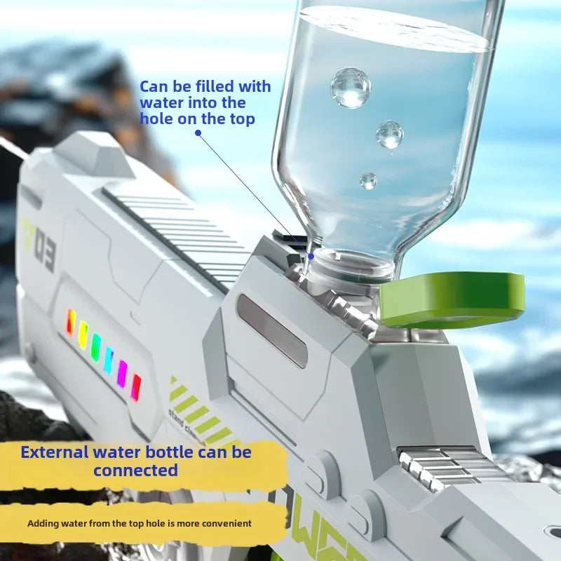 Electric Water Gun Continuous Firing Watergun Automatic Water Absorption Large Capacity Squirt Gun Pool Beach Outdoor Toy