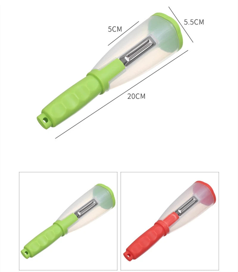Multifunctional Storage Type Peeling Knife Peeling Knife With Storage Tube Peeler Peeling Apple Supplies Household Peeling Knife