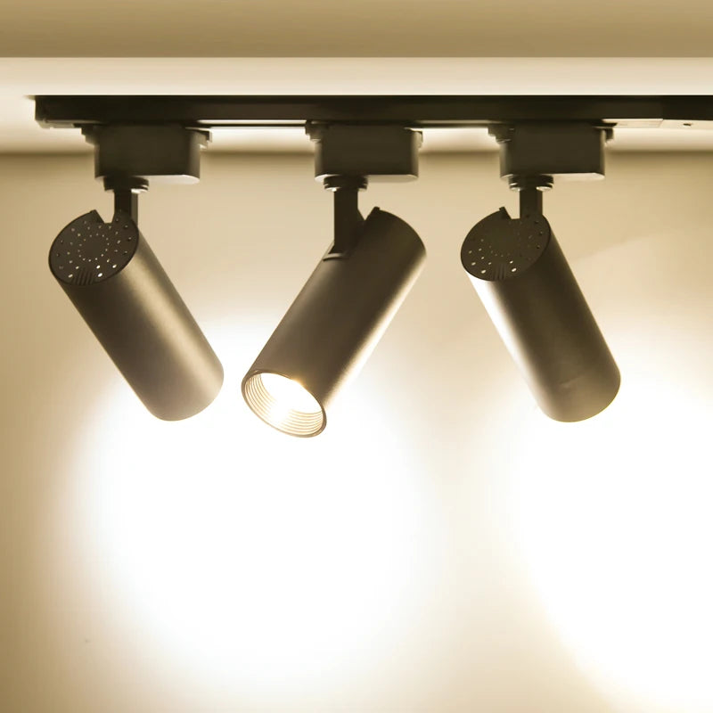 LED Track Light Set 30W Track Lamp 180-265V COB Spotlights Rail Lighting Fixture for Home Lighting Living Room Track Lighting