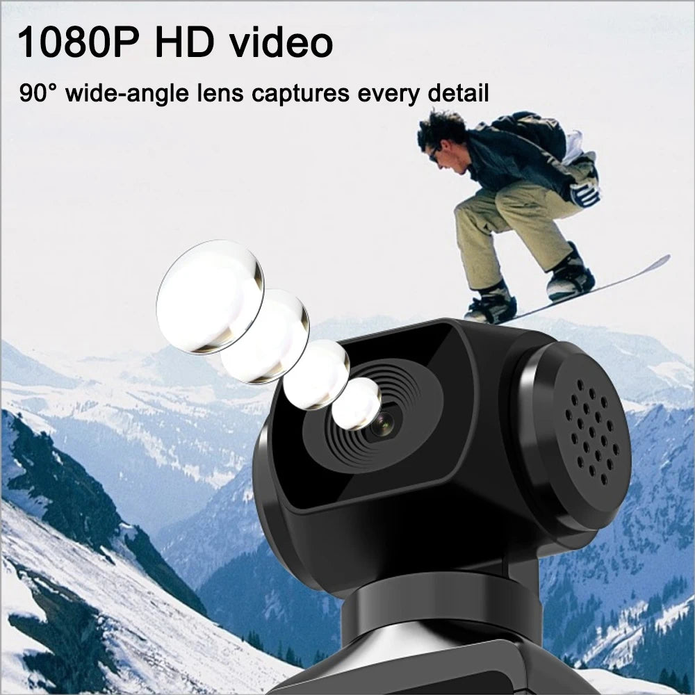 4K Ultra HD Pocket Action Camera 270° Rotatable Vlog Wifi Mini Sports Cam Waterproof Case Helmet Travel Bicycle Driver Recorder