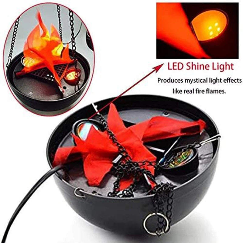 3D Fake-Fire Light, Hanging LED Flame Light, Artificial LED Silk Flame Stage Effect Light Realistic Campfire Lamp Prop Durable