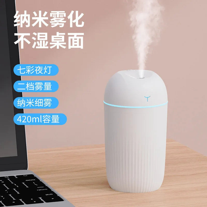 New USB Humidifier Mini Portable Desktop Large Mist for Home Bedroom Gift