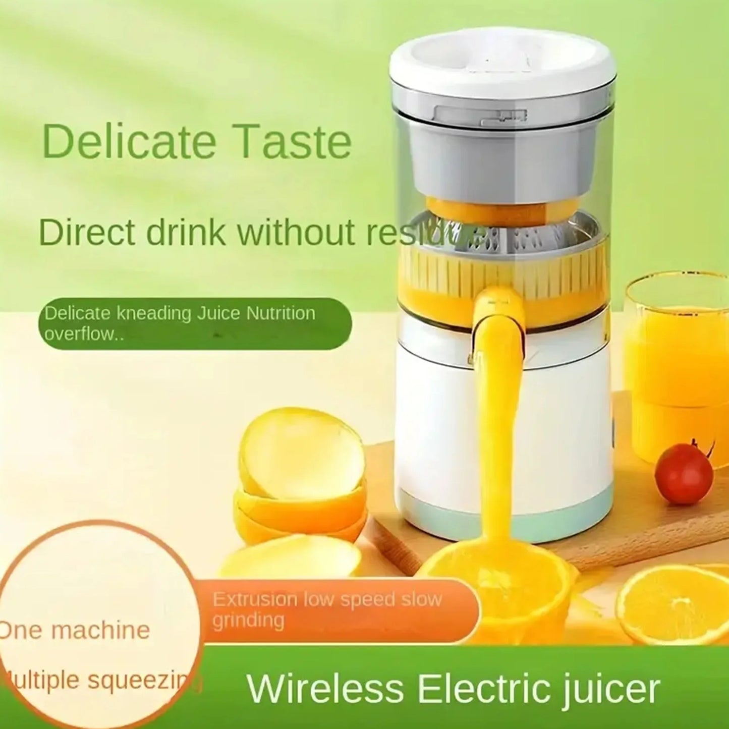 Electric juicer USB rechargeable citrus lemon juicer wireless fruit blender automatic fresh juicer